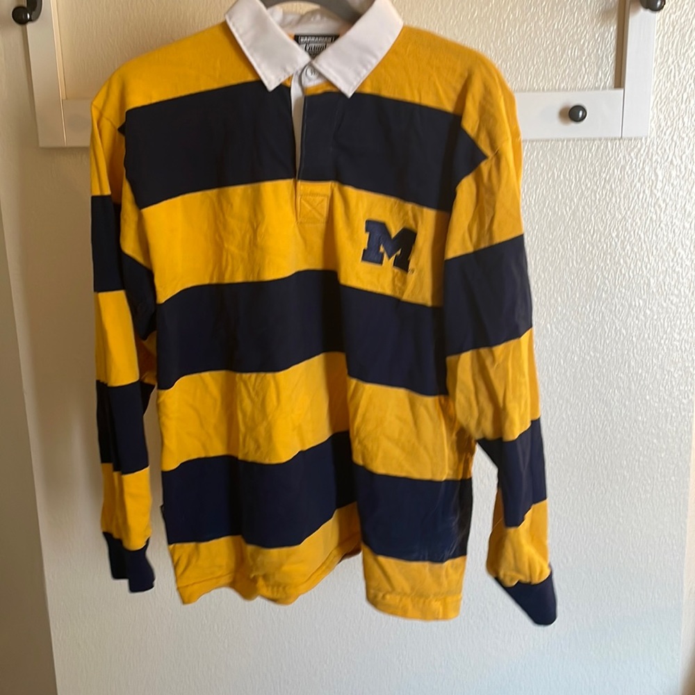 Barbarian Casual University of Michigan Rugby Shirt (Size L)
